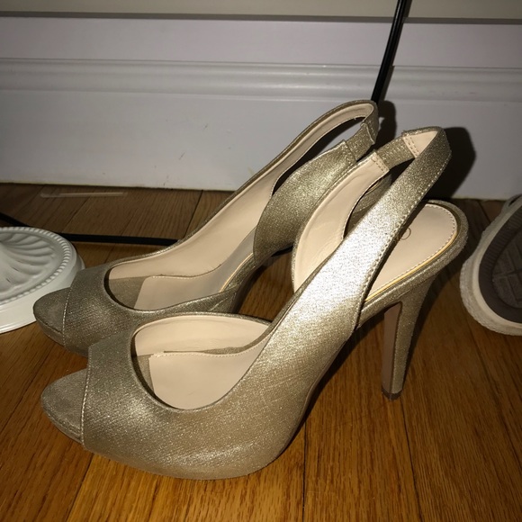 DSW Shoes Gold High Heels Poshmark